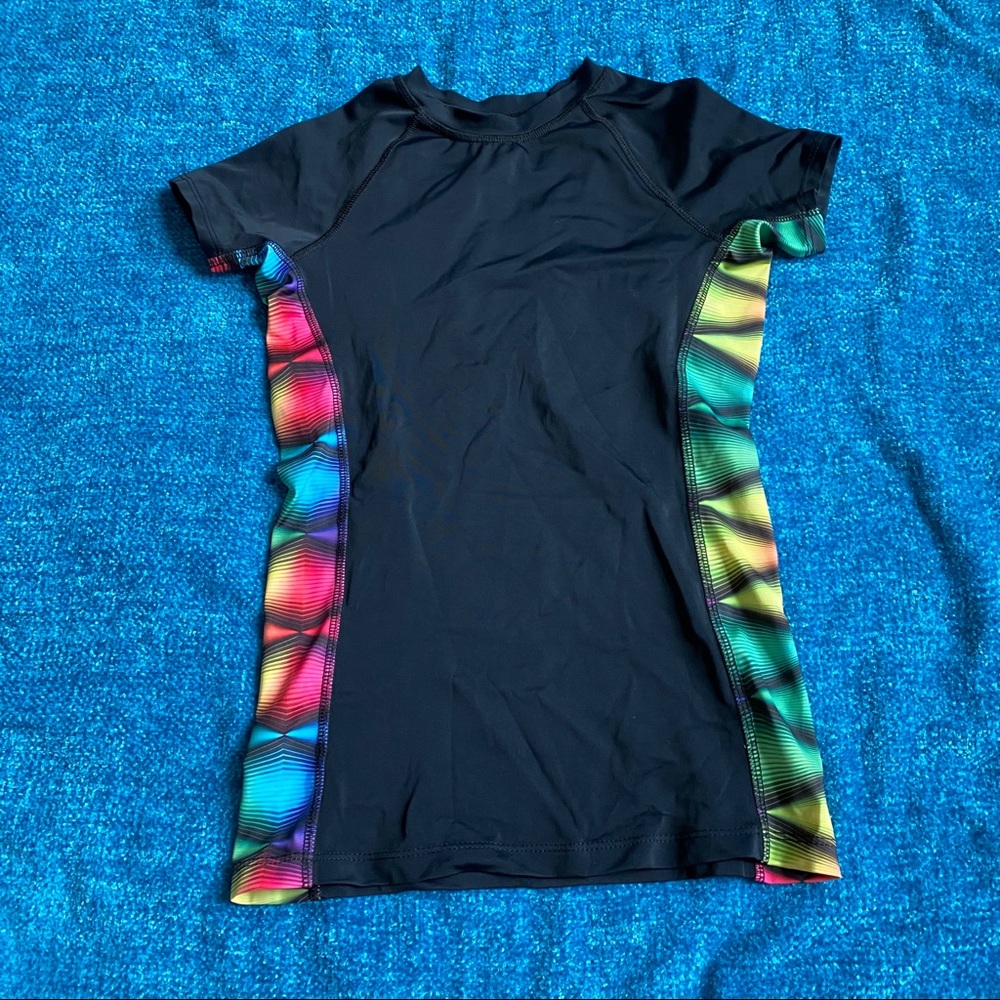 Hurley Rainbow and Black Rashguard